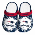 Customized New England Patriots Splash Art Crocs Best selling