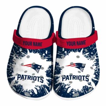 Customized New England Patriots Splash Art Crocs Best selling
