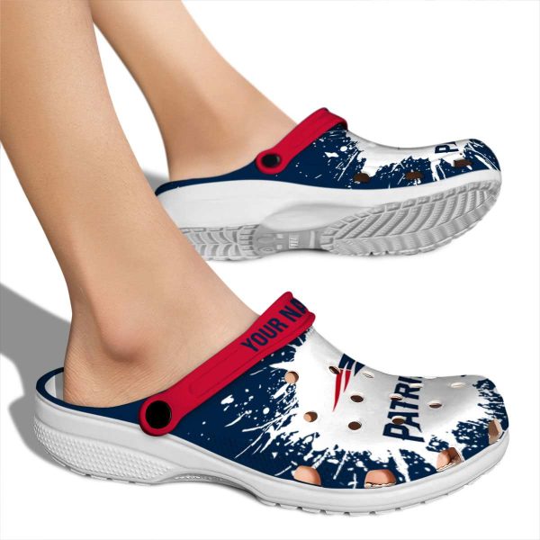 Customized New England Patriots Splash Art Crocs High quality