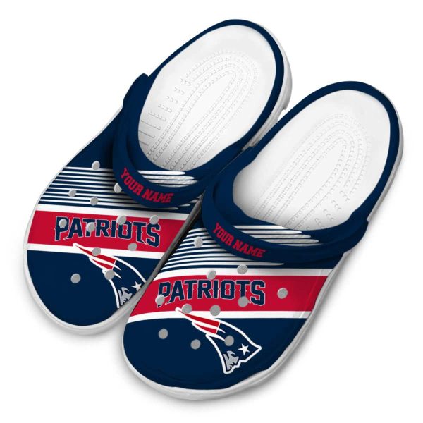 Customized New England Patriots Vibrant Dual Tone Crocs Trendy