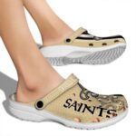 Customized New Orleans Saints Contrasting Stripes Crocs Best selling
