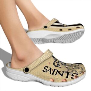 Customized New Orleans Saints Contrasting Stripes Crocs High quality