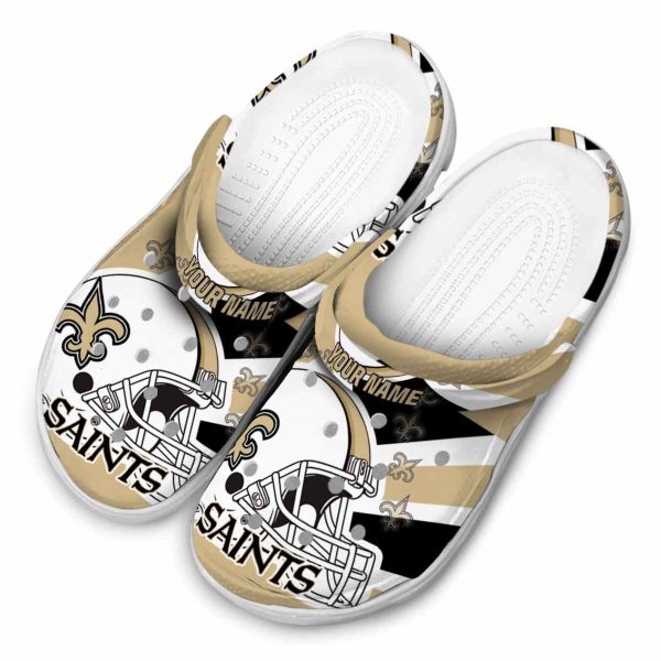 Customized New Orleans Saints Football Helmet Crocs Trendy