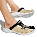 Customized New Orleans Saints Vertical Stripes Crocs Best selling