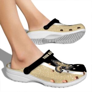 Customized New Orleans Saints Vertical Stripes Crocs High quality