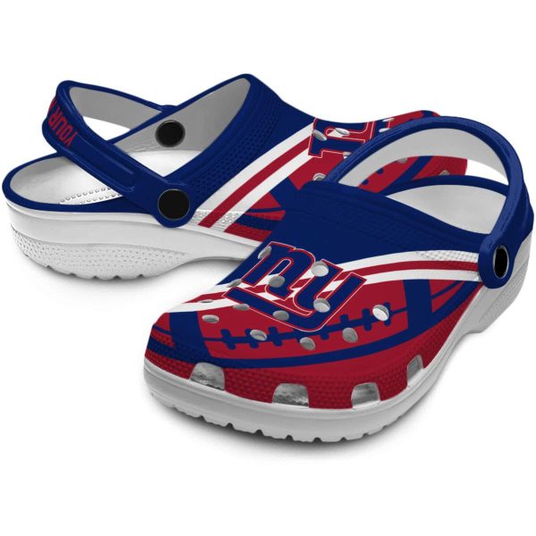 Customized New York Giants Football Motif Crocs Latest Model