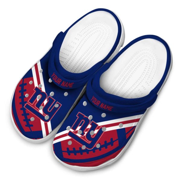 Customized New York Giants Football Motif Crocs Trendy