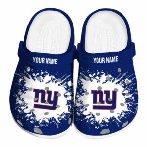 Customized New York Giants Splatter Background Crocs Best selling