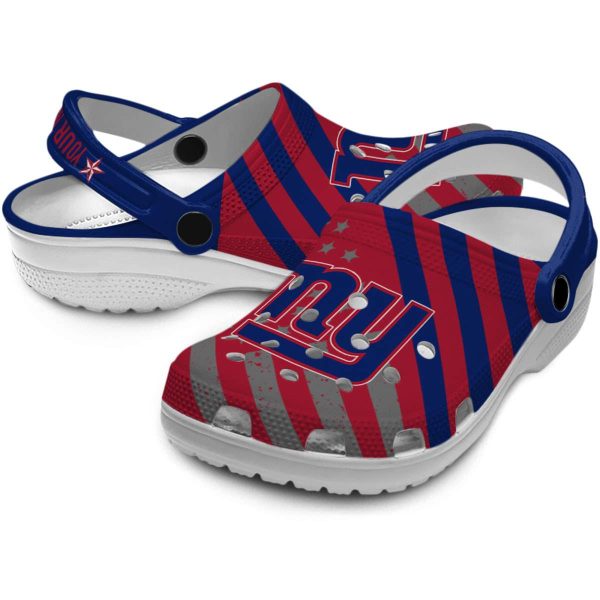 Customized New York Giants Star Spangled Graphic Crocs Latest Model