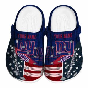 Customized New York Giants Star Spangled Side Pattern Crocs Best selling