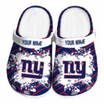 Customized New York Giants Zigzag Paint Burst Crocs Best selling