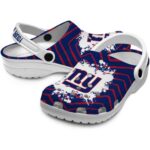 Customized New York Giants Zigzag Paint Burst Crocs Best selling