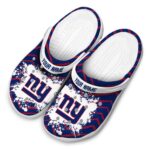 Customized New York Giants Zigzag Paint Burst Crocs Best selling