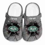 Customized New York Jets Cracked Ground Texture Crocs Best selling