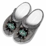 Customized New York Jets Cracked Ground Texture Crocs Best selling
