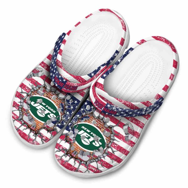 Customized New York Jets Freedom Splinter Crocs Trendy