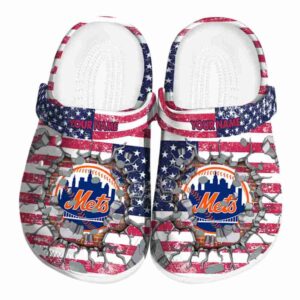Customized New York Mets Freedom Splinter Crocs Best selling
