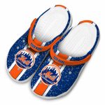 Customized New York Mets Vertical Stripes Crocs Best selling