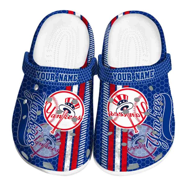 Customized New York Yankees Contrasting Stripes Crocs Best selling