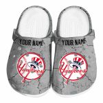 Customized New York Yankees Cracked Texture Crocs Best selling