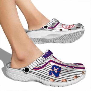 Customized New York Yankees Pinstripe Pattern Crocs High quality