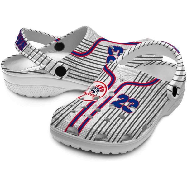 Customized New York Yankees Pinstripe Pattern Crocs Latest Model