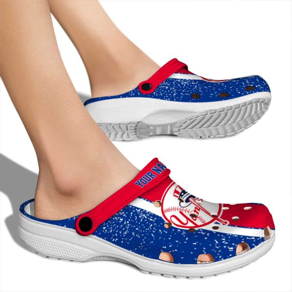 Customized New York Yankees Vertical Stripes Crocs High quality