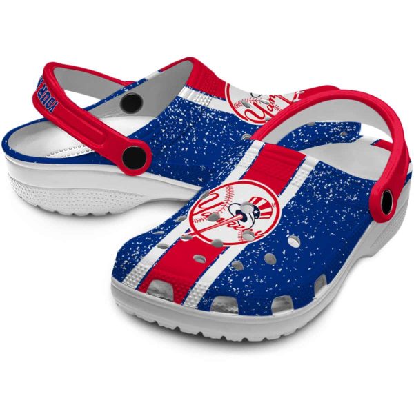 Customized New York Yankees Vertical Stripes Crocs Latest Model