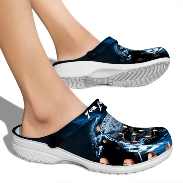 Customized North Carolina Tar Heels Gothic Skull Crocs High quality
