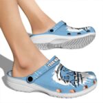 Customized North Carolina Tar Heels Splash Motif Background Crocs Best selling