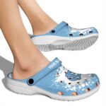 Customized North Carolina Tar Heels Splatter Background Crocs Best selling