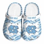 Customized North Carolina Tar Heels Zigzag Paint Burst Crocs Best selling