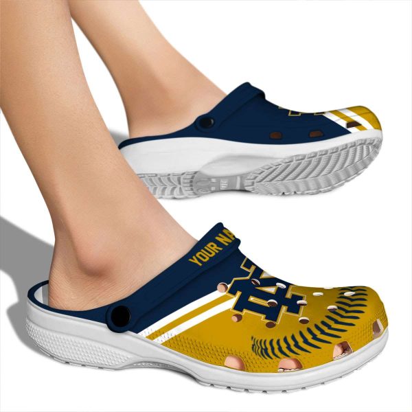 Customized Notre Dame Fighting Irish Baseball Motif Crocs High quality