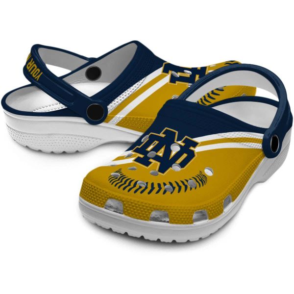 Customized Notre Dame Fighting Irish Baseball Motif Crocs Latest Model