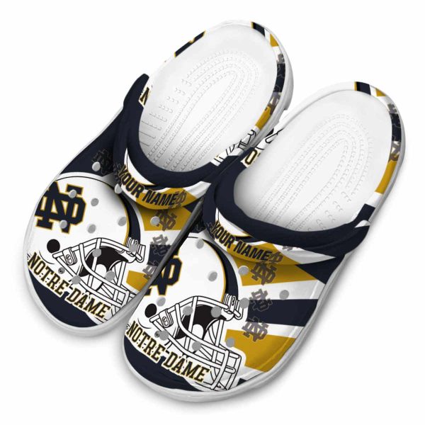 Customized Notre Dame Fighting Irish Football Helmet Crocs Trendy