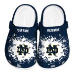 Customized Notre Dame Fighting Irish Splatter Background Crocs Best selling