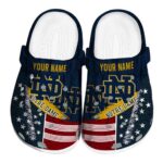Customized Notre Dame Fighting Irish Star Spangled Side Pattern Crocs Best selling