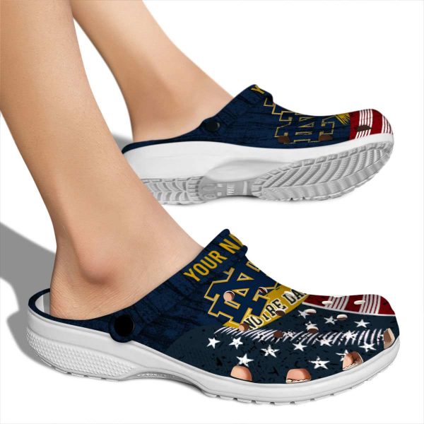 Customized Notre Dame Fighting Irish Star Spangled Side Pattern Crocs High quality
