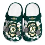 Customized Oakland Athletics Gripping Hand Crocs Best selling