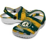 Customized Oakland Athletics Paint Splatter Graphics Crocs Best selling