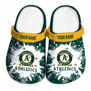 Customized Oakland Athletics Splash Art Crocs Best selling