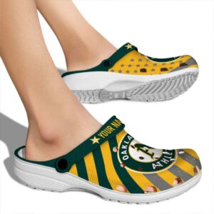 Customized Oakland Athletics Star Spangled Graphic Crocs High quality