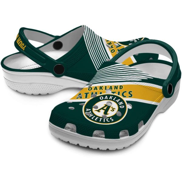 Customized Oakland Athletics Vibrant Dual Tone Crocs Latest Model
