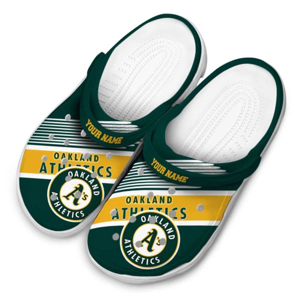 Customized Oakland Athletics Vibrant Dual Tone Crocs Trendy