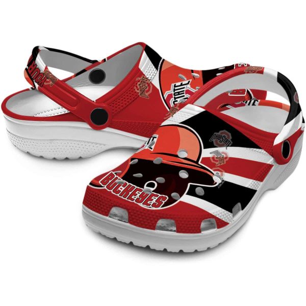 Customized Ohio State Buckeyes Baseball Helmet Crocs Latest Model