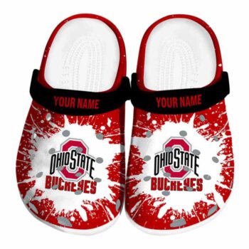 Customized Ohio State Buckeyes Splash Art Crocs Best selling
