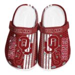 Customized Oklahoma Sooners Contrasting Stripes Crocs Best selling