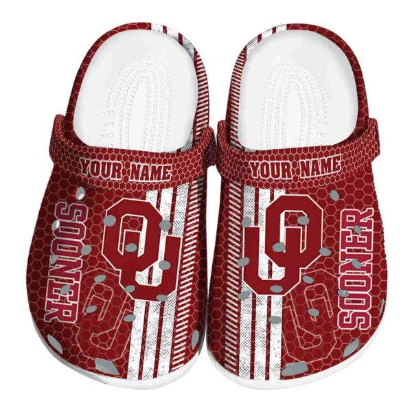 Customized Oklahoma Sooners Contrasting Stripes Crocs Best selling