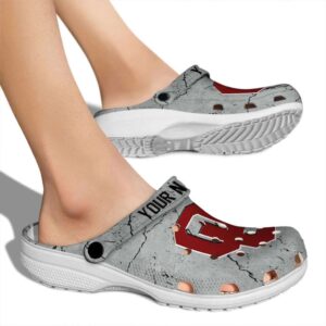 Customized Oklahoma Sooners Cracked Texture Crocs High quality