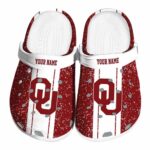 Customized Oklahoma Sooners Vertical Stripes Crocs Best selling